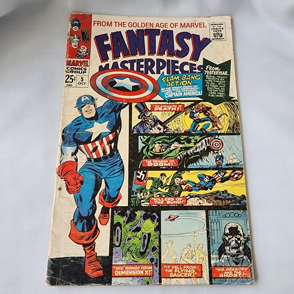 Marvel Fantasy Masterpieces #5 Comic Book Captain America Golden Age VG Key Rare